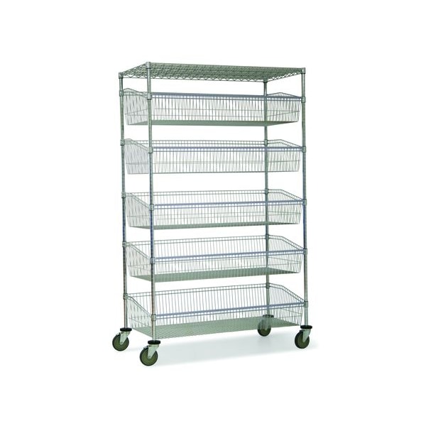 Basket Unit, w/Solid Base, 5 Bskt, 18x36x80